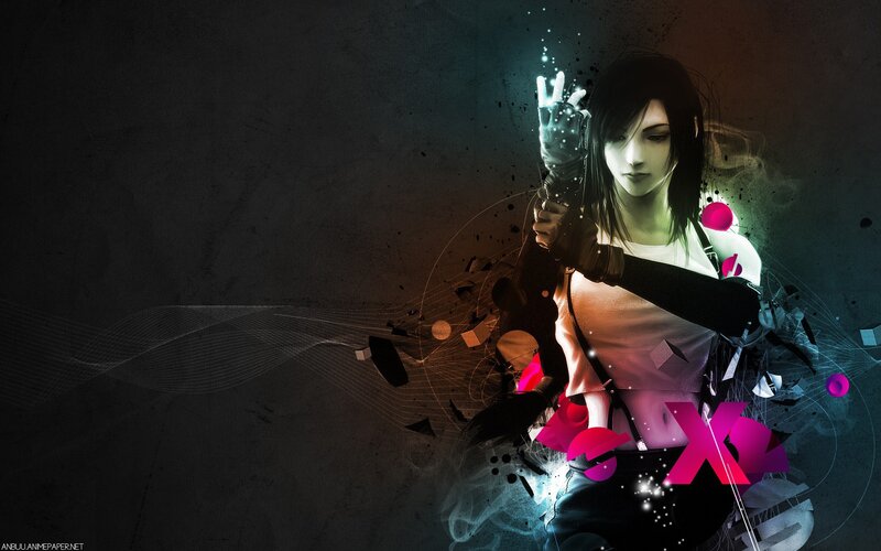 Female Character with Glowing Hand — Black, Dramatic
