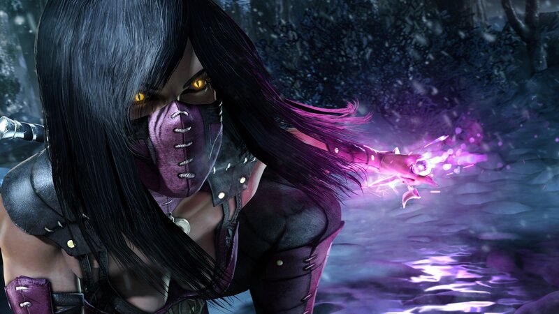 Female Character with Glowing Hand — Purple, Dramatic