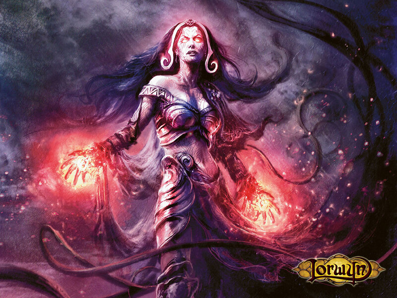 Female Character with Glowing Hands — Purple