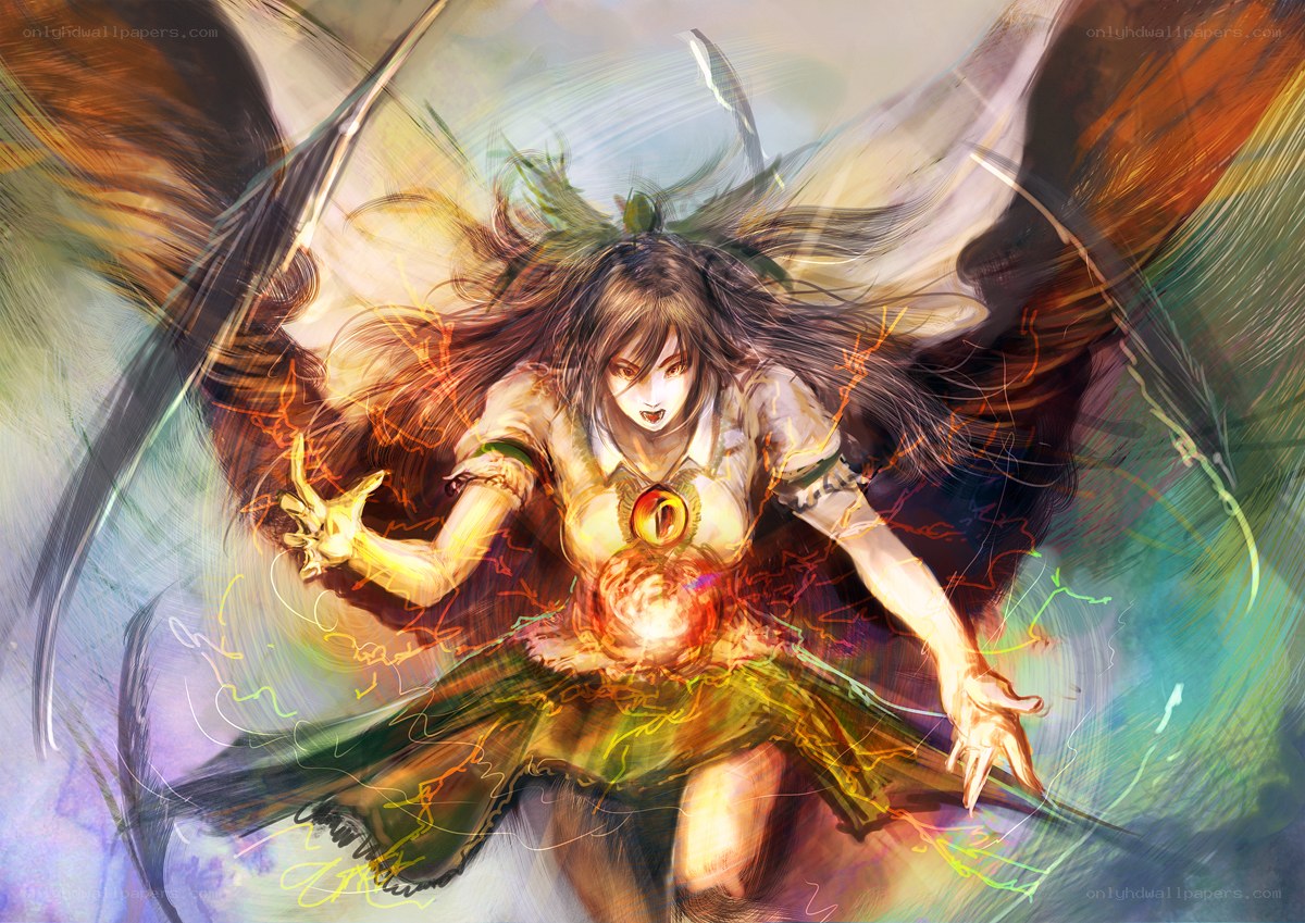 female character with glowing magic