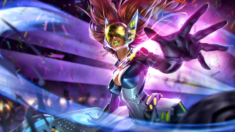 Female Character with Glowing Mask