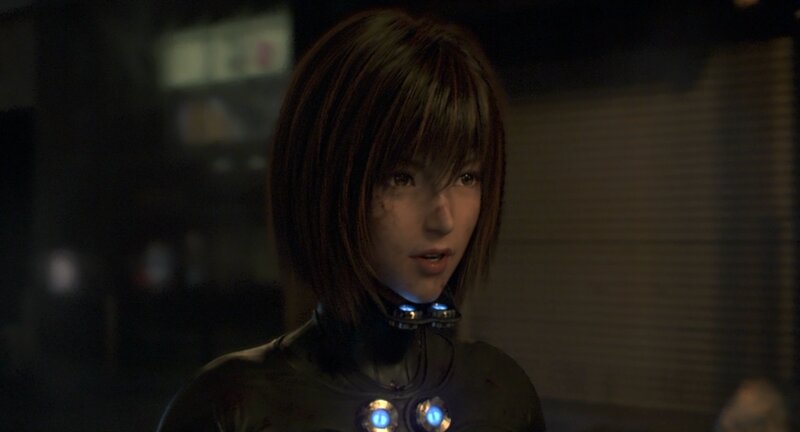Female Character with Glowing Neck