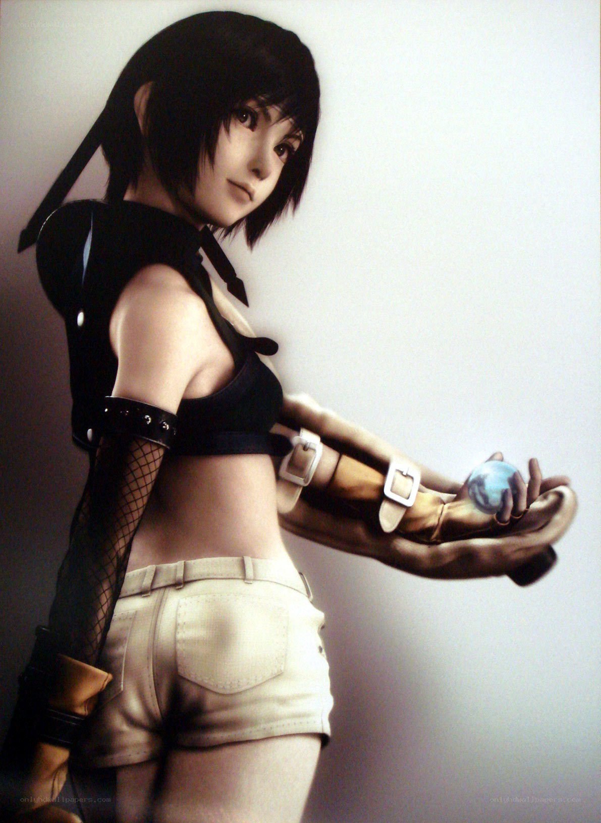 female character with glowing orb
