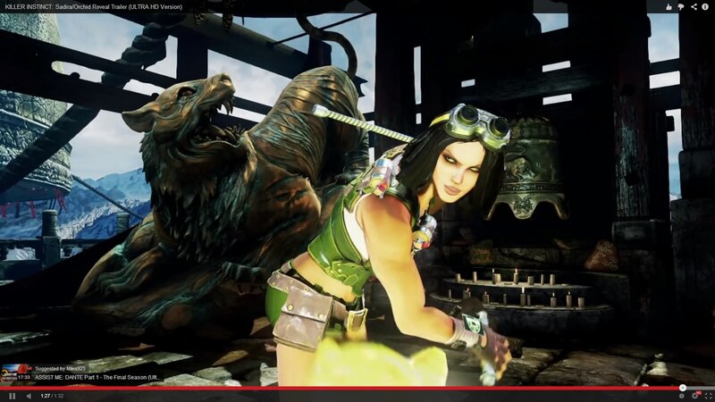 Female Character with Goggles — Green