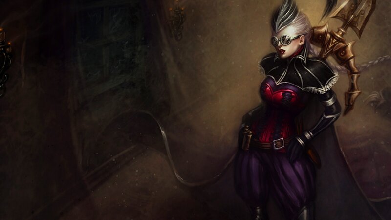 Female Character with Goggles — Purple