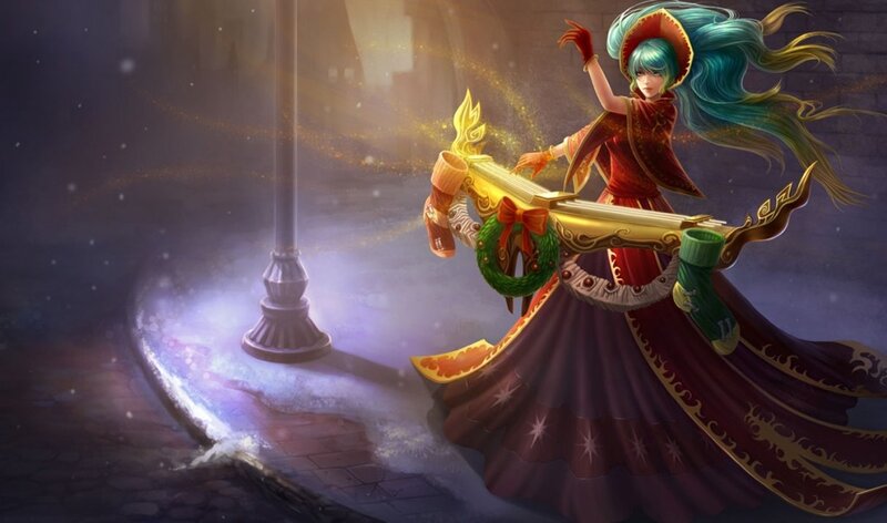 female character with golden bow