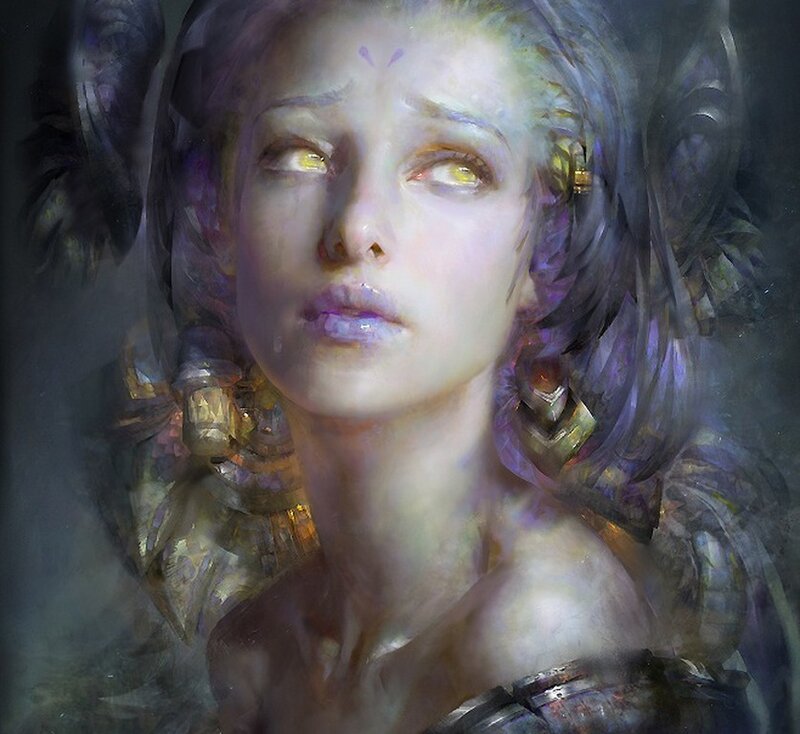Female Character with Golden Eyes