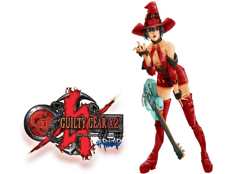 Female Character with Guitar — Red
