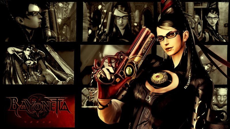 Female Character with Gun — Black, Dramatic, Digital Art, Glasses