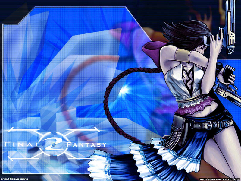 Female Character with Gun — Blue, Dramatic, Anime