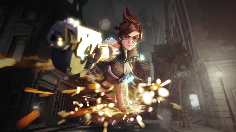 Female Character with Gun — Brown, Action-packed