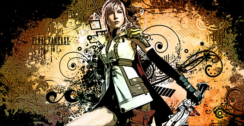 Female Character with Gun — Brown, Dramatic