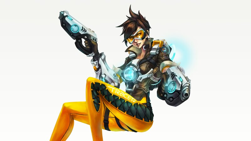 Female Character with Gun — Yellow, Action