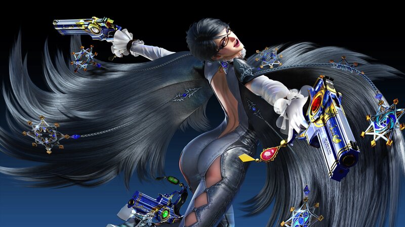 Female Character with Guns — Black, Dramatic, 3d Render