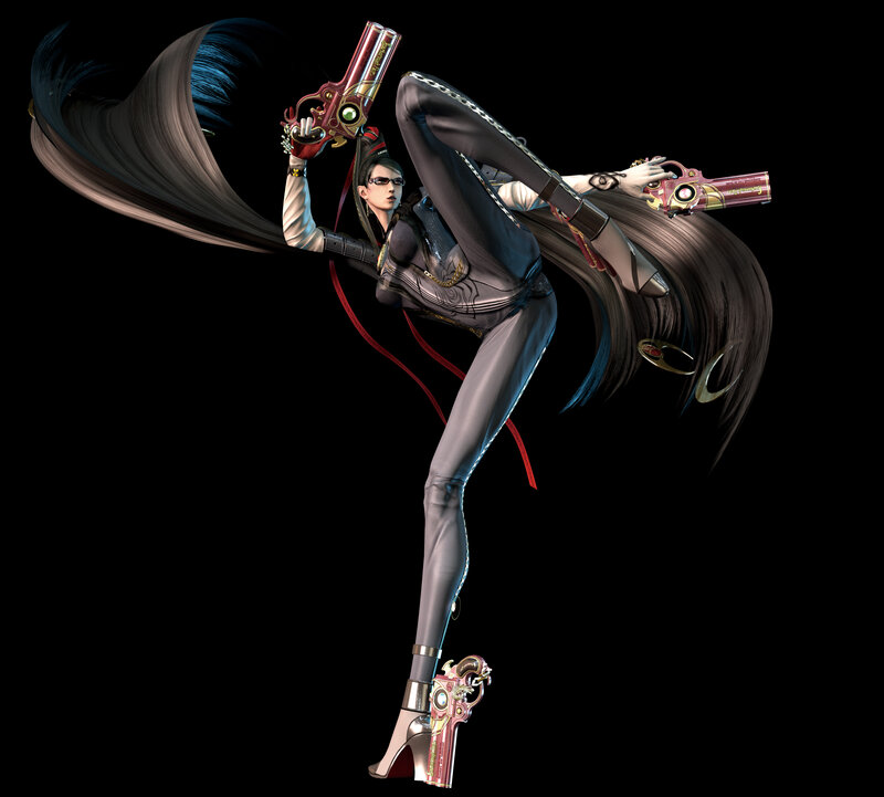 Female Character with Guns — Black, Dynamic