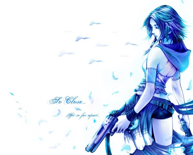 Female Character with Guns — Blue