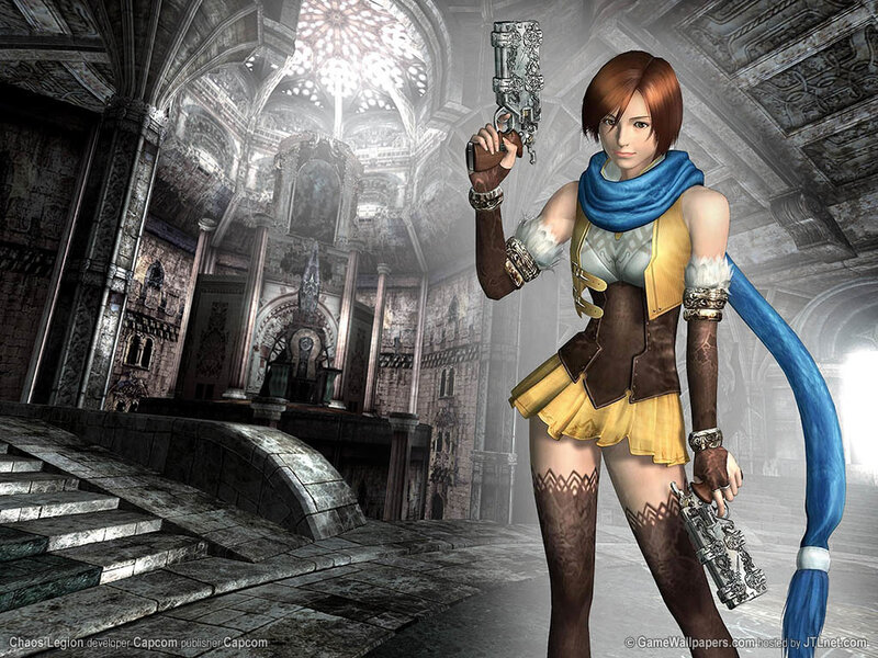 Female Character with Guns — Brown, Dramatic