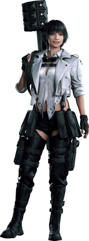 Female Character with Hammer — Black