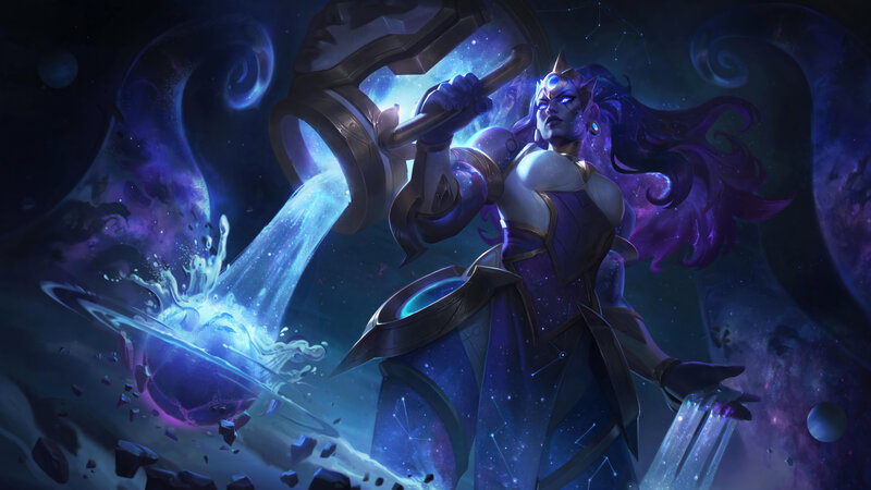 Female Character with Hammer — Purple