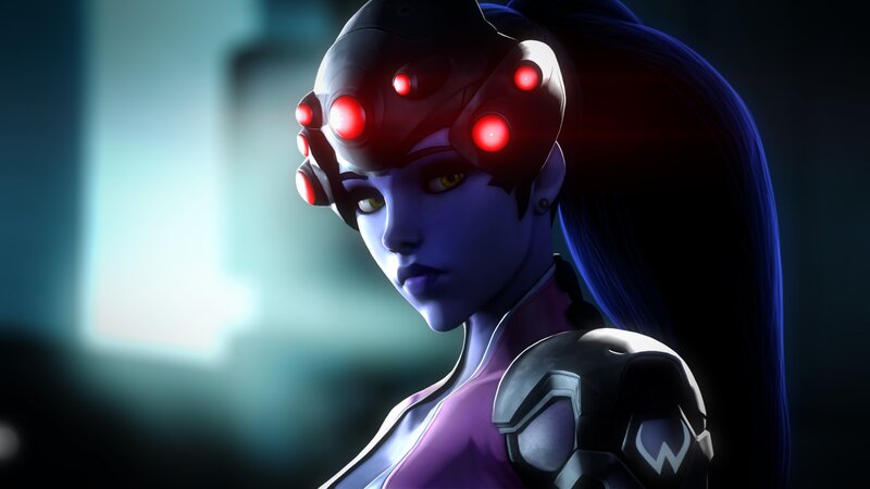 Female Character with Helmet — Blue