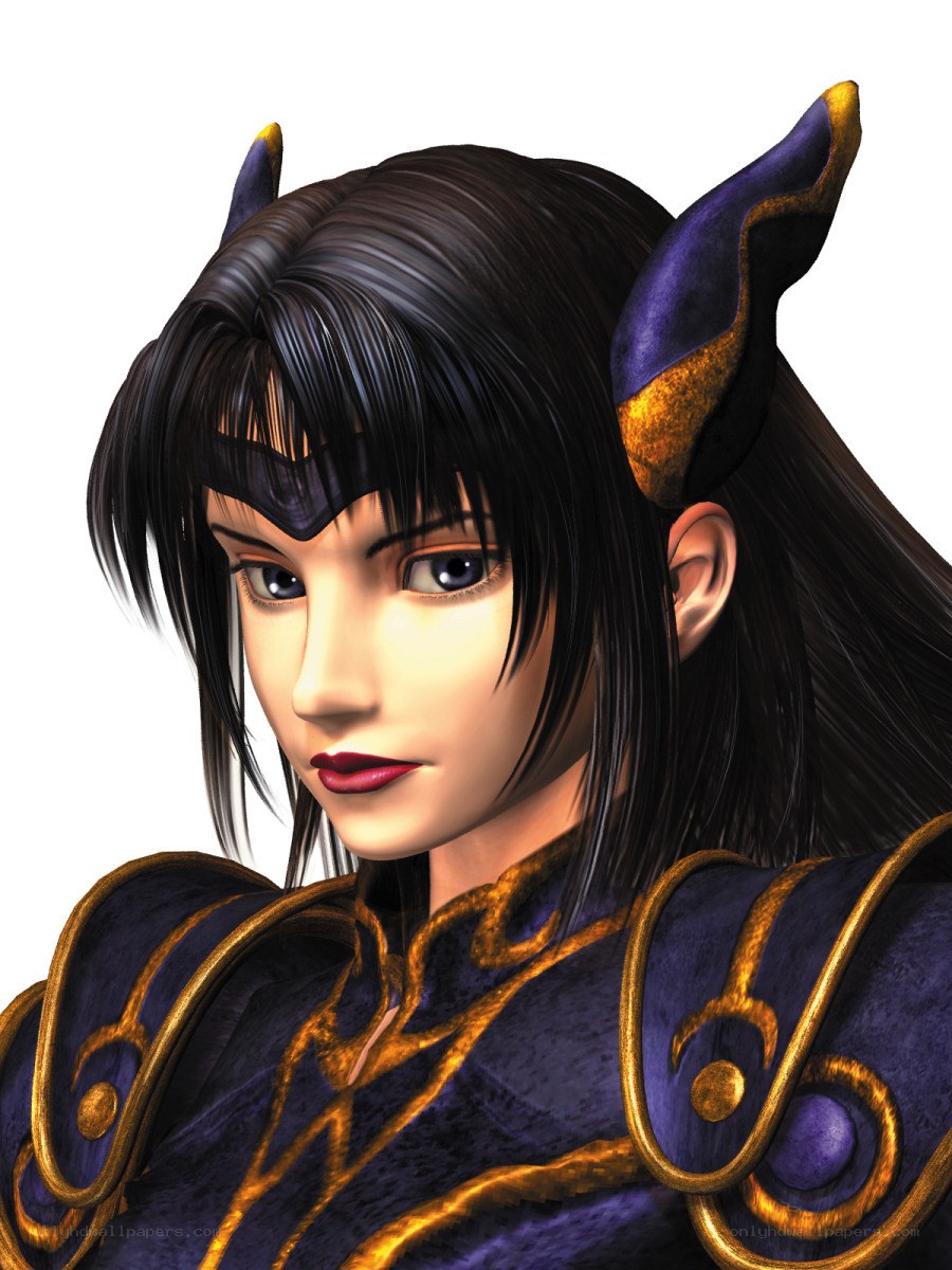 female character with horns