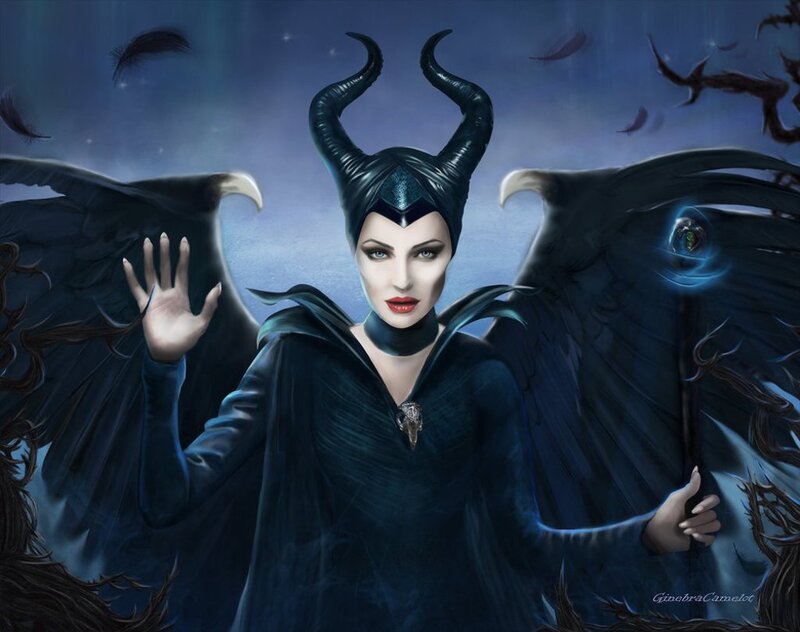 Female Character with Horns — Blue, Dramatic, Night, Digital Art