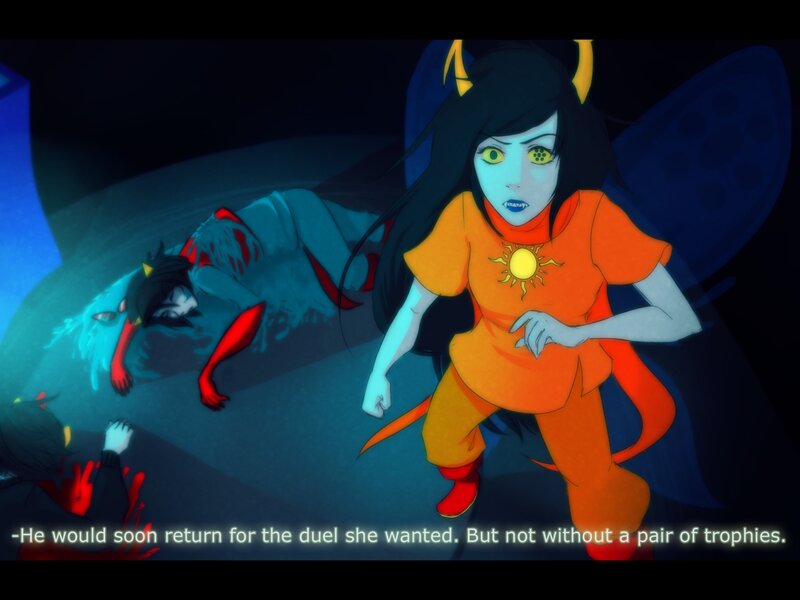 Female Character with Horns — Orange, Dramatic
