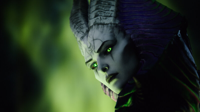 Female Character with Horns — Purple, Dramatic, 3d Render