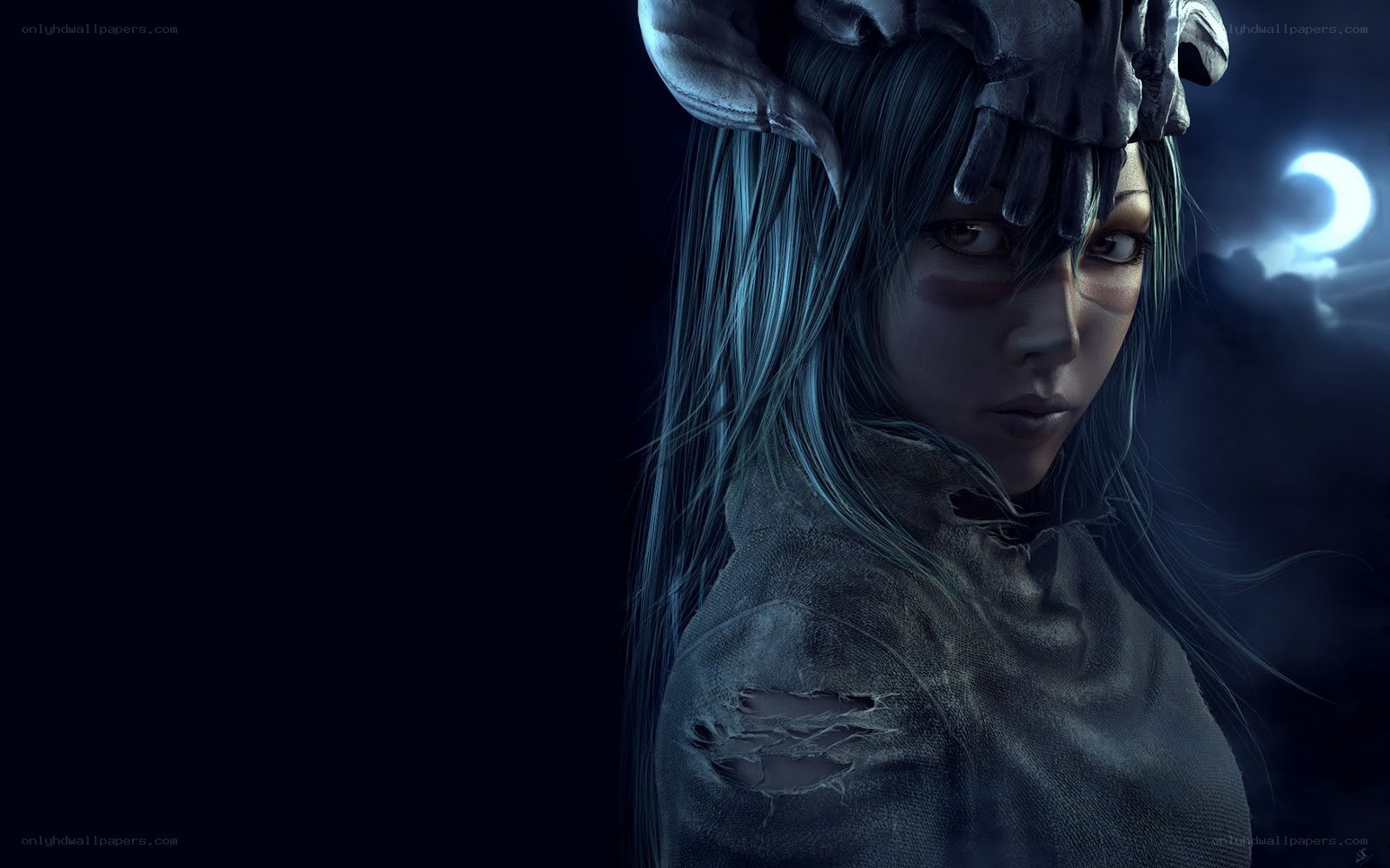 female character with horns