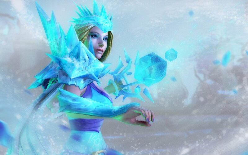 Female Character with Ice Armor