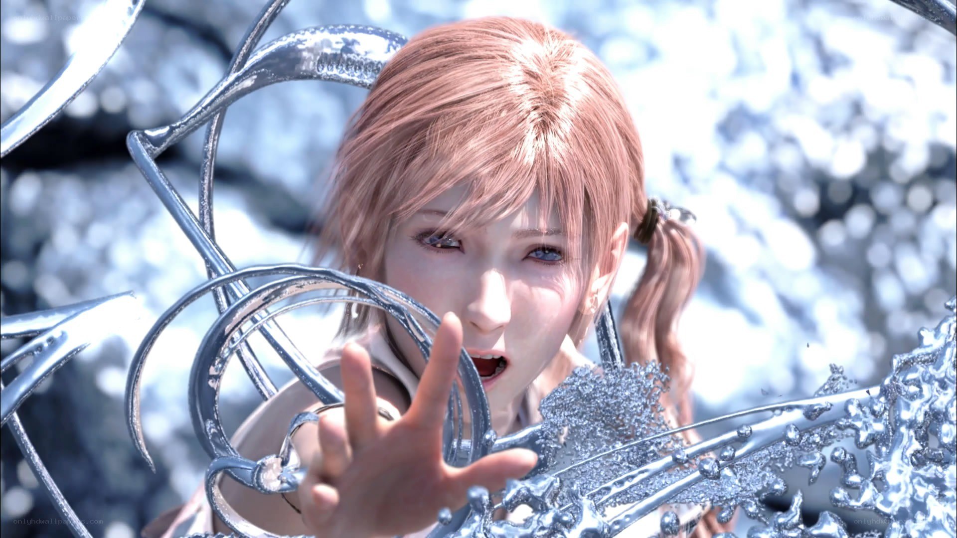 female character with ice magic