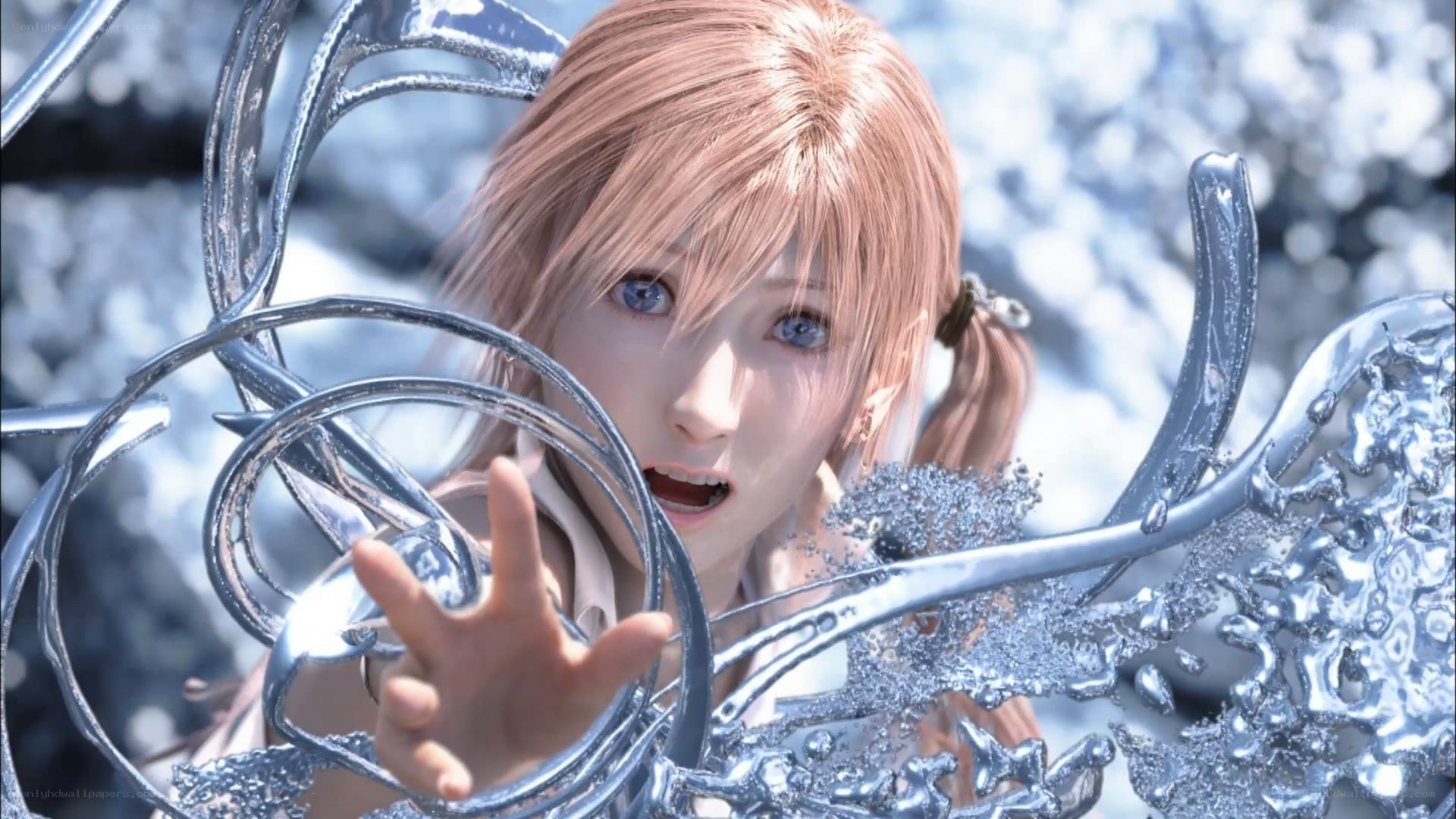female character with ice magic
