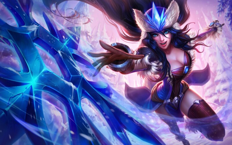 Female Character with Ice Powers — Blue, Dramatic