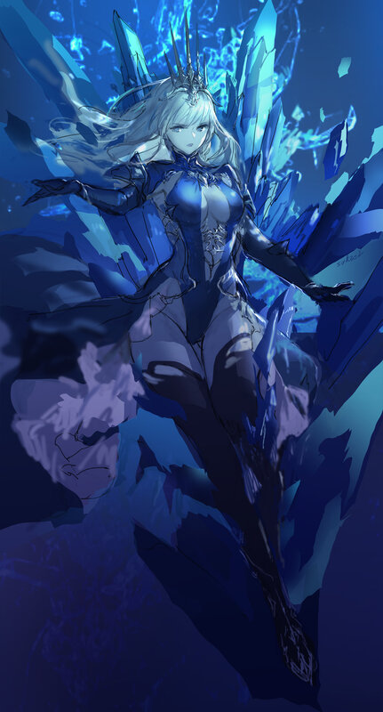 Female Character with Ice Wings