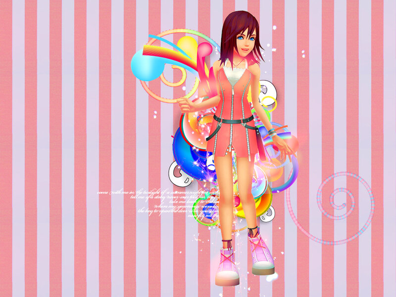 Female Character with Keyblade — Pink
