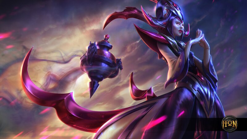Female Character with Lantern — Purple