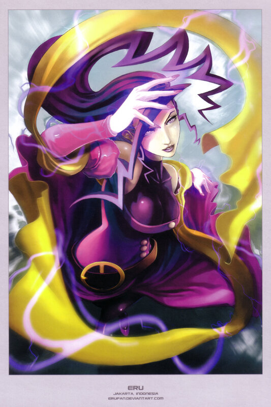 female character with lightning powers