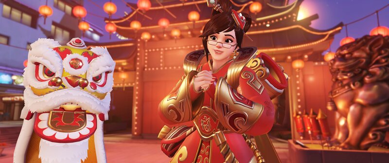 Female Character with Lion Dance