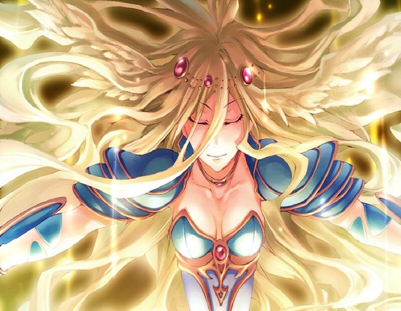 Female Character with Long Hair — Gold