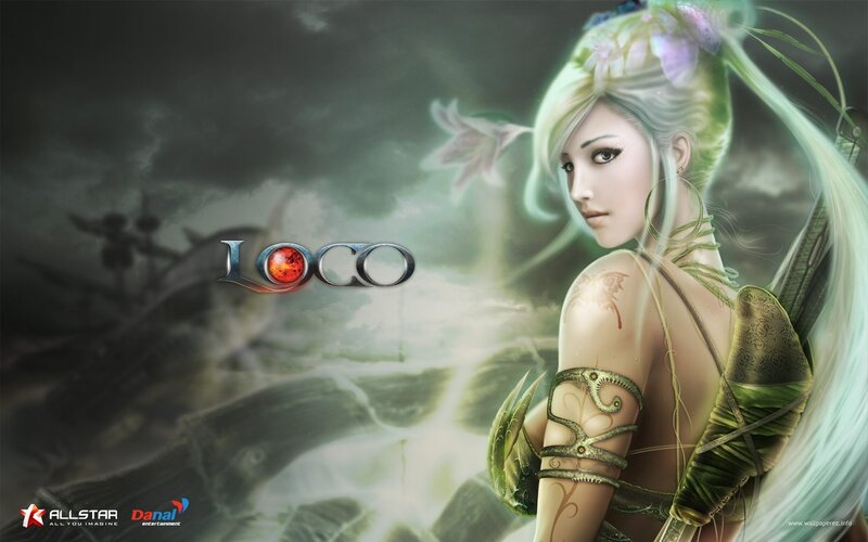 Female Character with Long Hair — Green, Dramatic