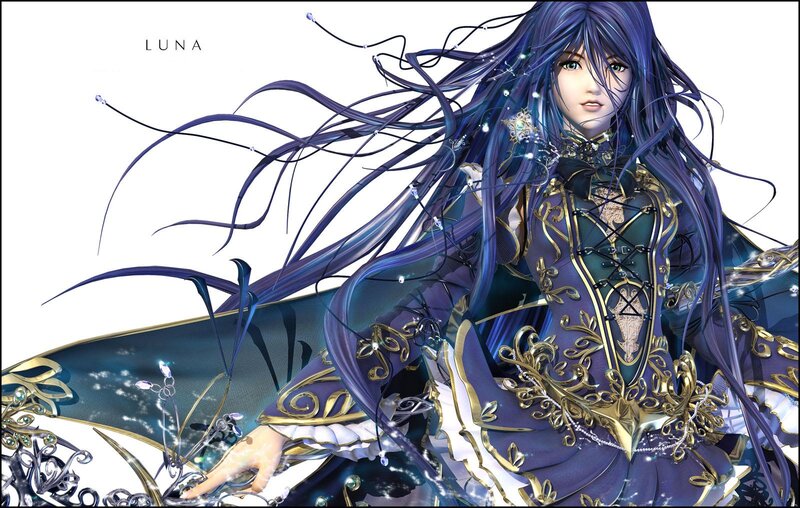 Female Character with Long Hair — Purple, Dramatic
