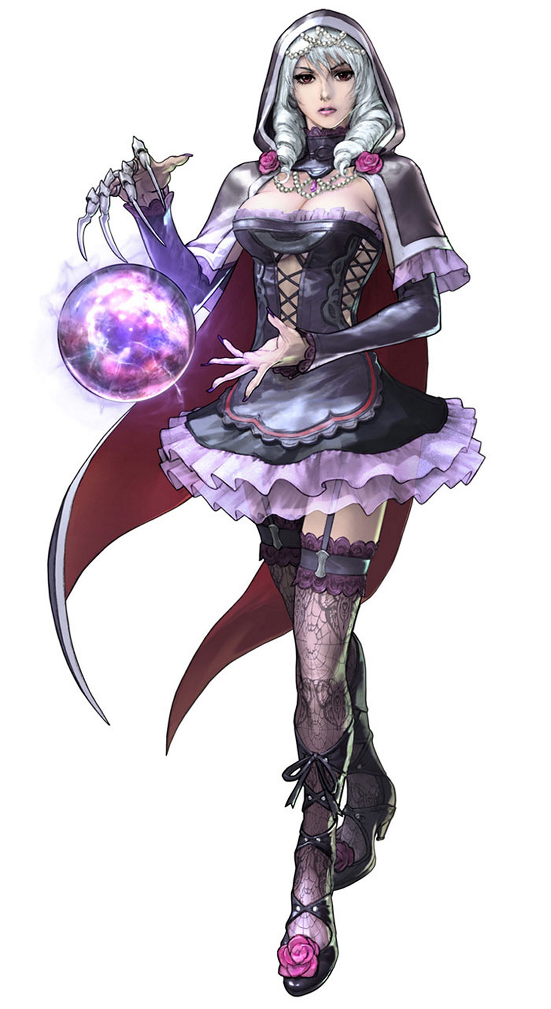 female character with magic orb