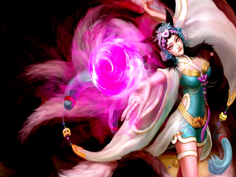 Female Character with Magic — Pink