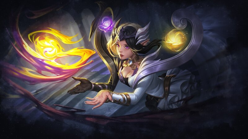 Female Character with Magic — Purple, Dramatic, Night, Digital Art, Fire
