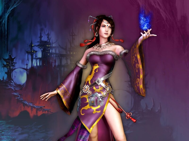 Female Character with Magic — Purple, Dramatic, Night