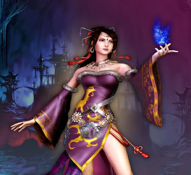 Female Character with Magic — Purple, Dramatic