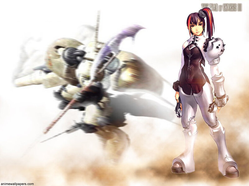 Female Character with Mech — White