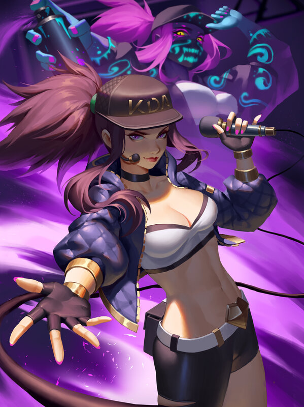 Female Character with Microphone