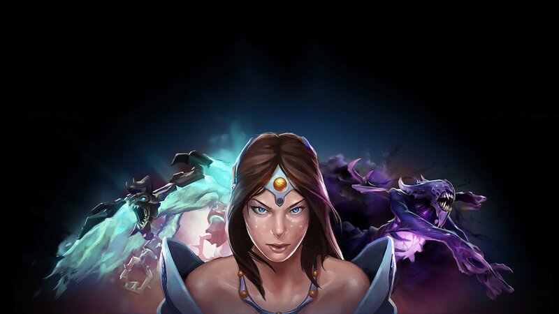 Female Character with Monsters