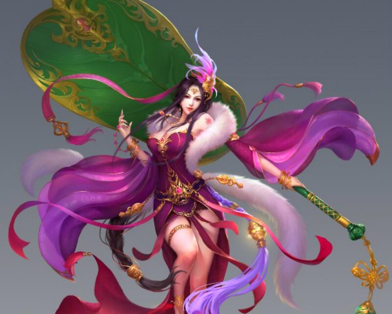 Female Character with Parasol